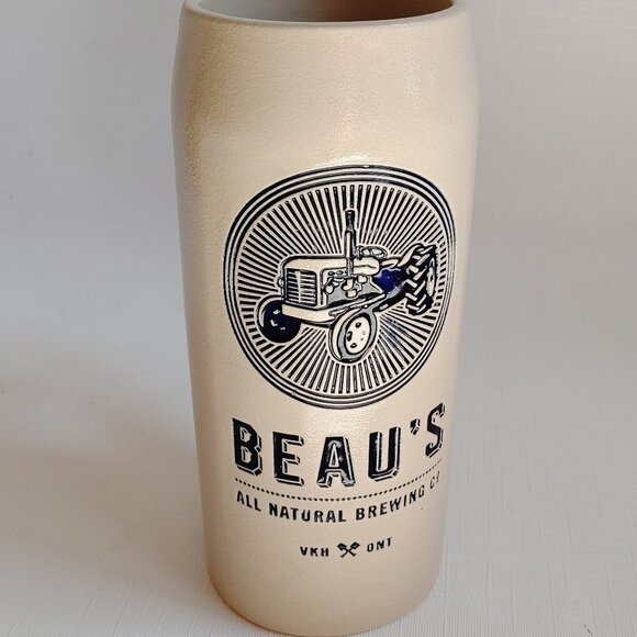 RARE Beau's Brewery Stoneware Stein Tractor Logo - Picture 1 of 6